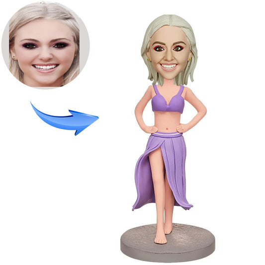 Belly Dance Girl Custom Bobblehead With Engraved Text gifts