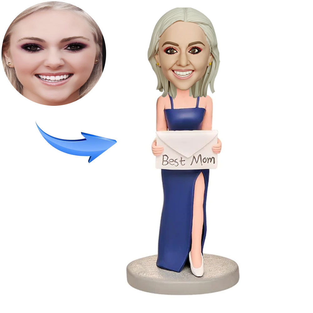 Fashion Mom Custom Bobblehead with Engraved Text_Gifs for Mom