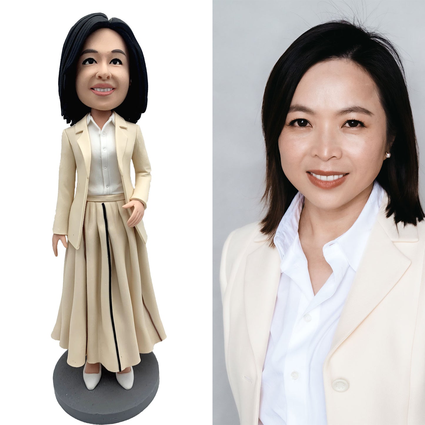 Fully Customizable 1 Person Custom Bobblehead With Engraved Text